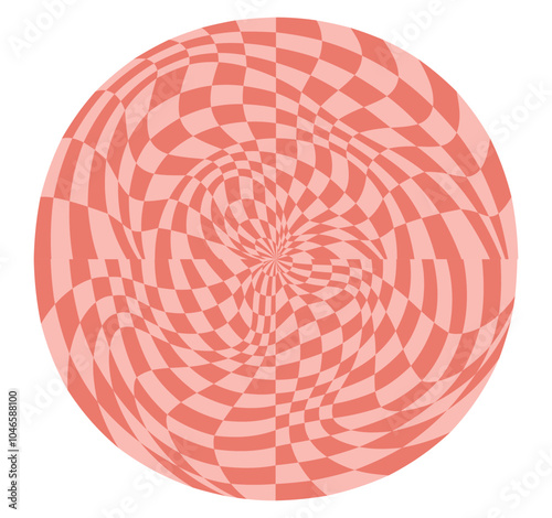 Psychedelic checkerboard poster