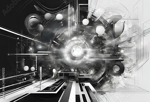 Abstract illustrations and concepts showcasing the development of the digital world and the latest technologies