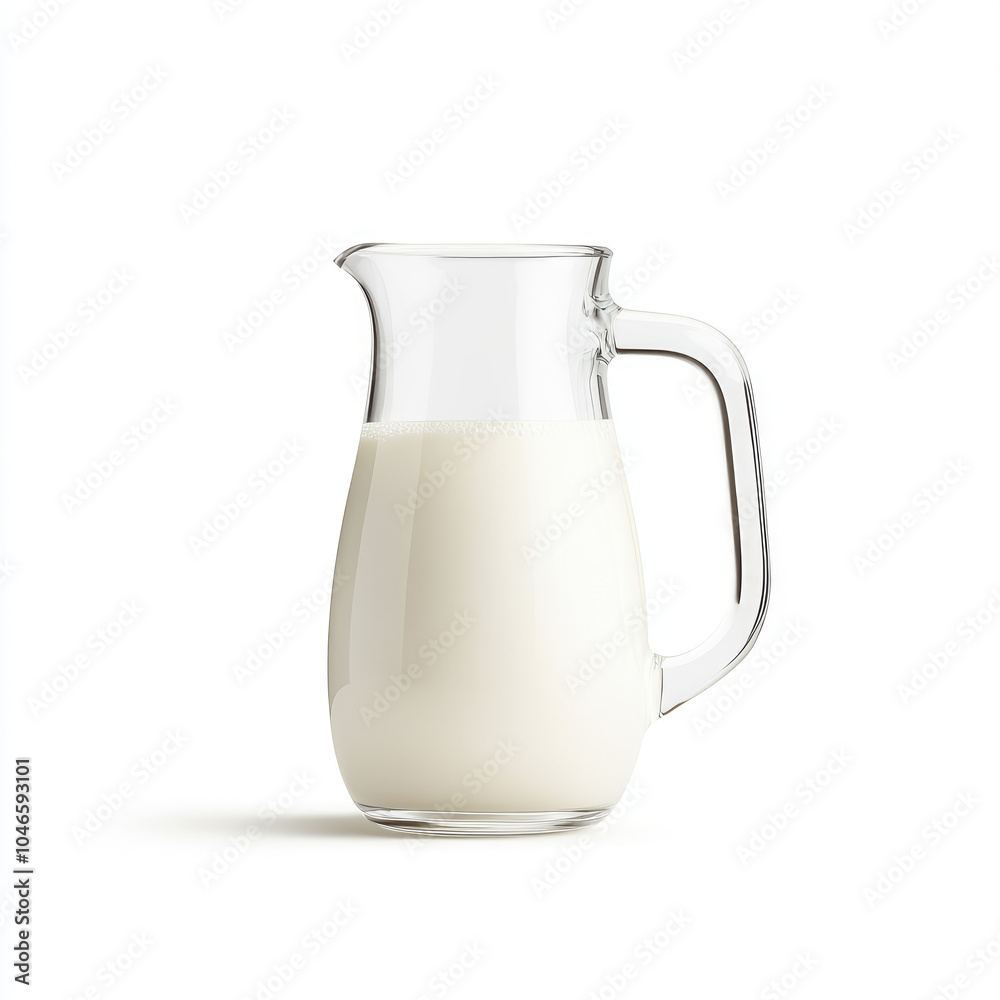 Fresh milk in clear glass jug, showcasing its creamy texture and inviting appearance. This captures essence of purity and simplicity, perfect for culinary or health related themes Fresh milk in clear glass jug, showcasing its creamy texture and inviting appearance. This captures essence of purity and simplicity, perfect for culinary or health related themes