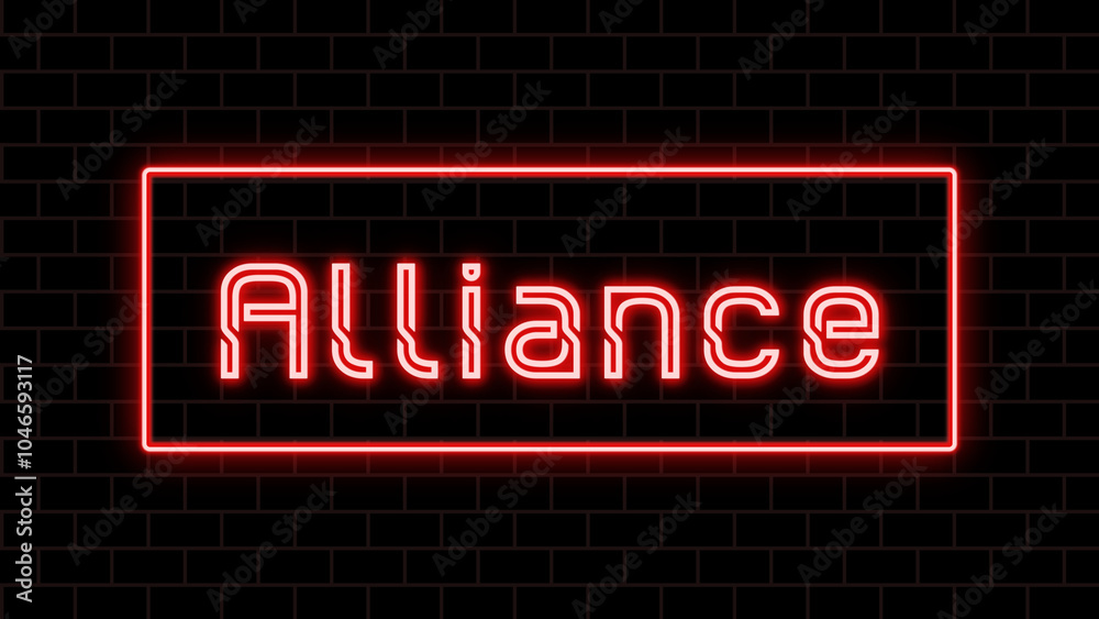 Alliance のネオン文字