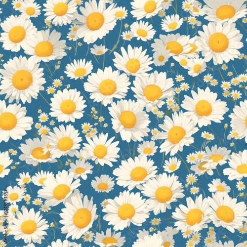 Flowers pattern seamless background, floral repeating illustration,