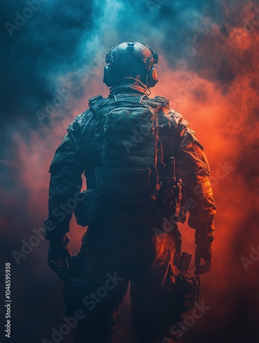 warrior back view