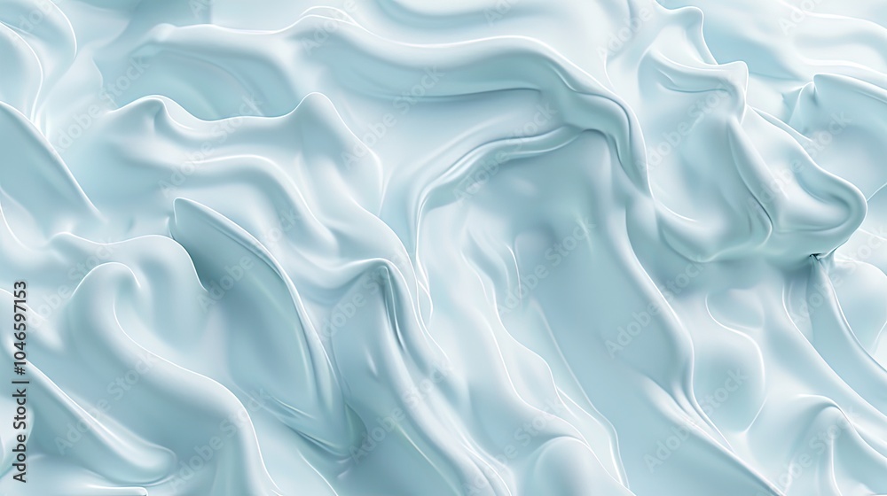 Obraz premium An abstract blue background with blurred lines and ample copy space, featuring light blue waves and a soft sky-blue hue, all bathed in a gentle light.