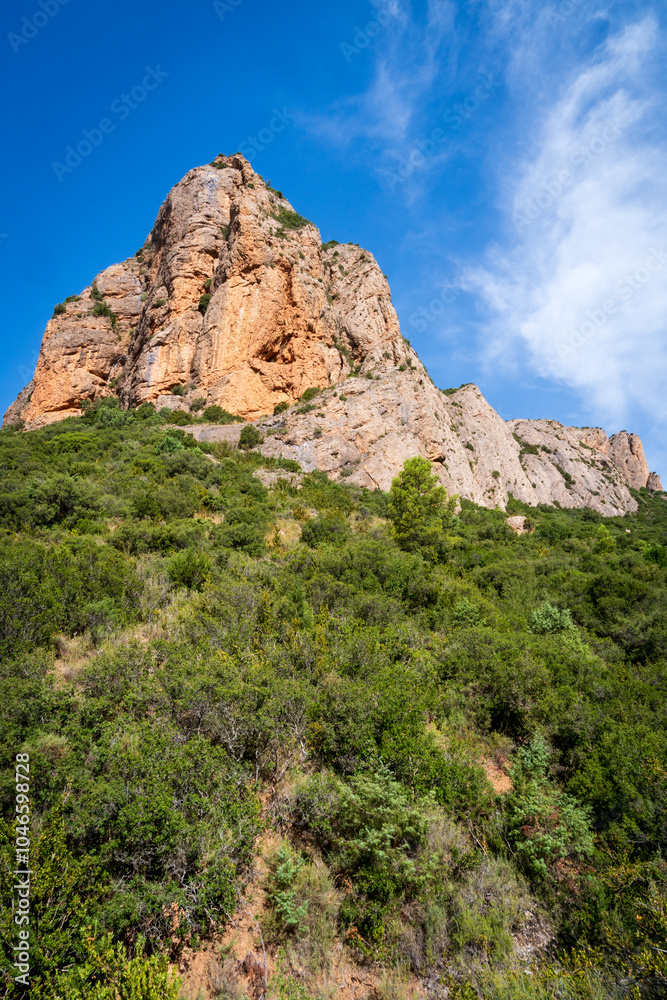 The Cliffs and Landscape of Agüero, in the province of Huesca, Aragon, Spain The Cliffs and Landscape of Agüero, in the province of Huesca, Aragon, Spain