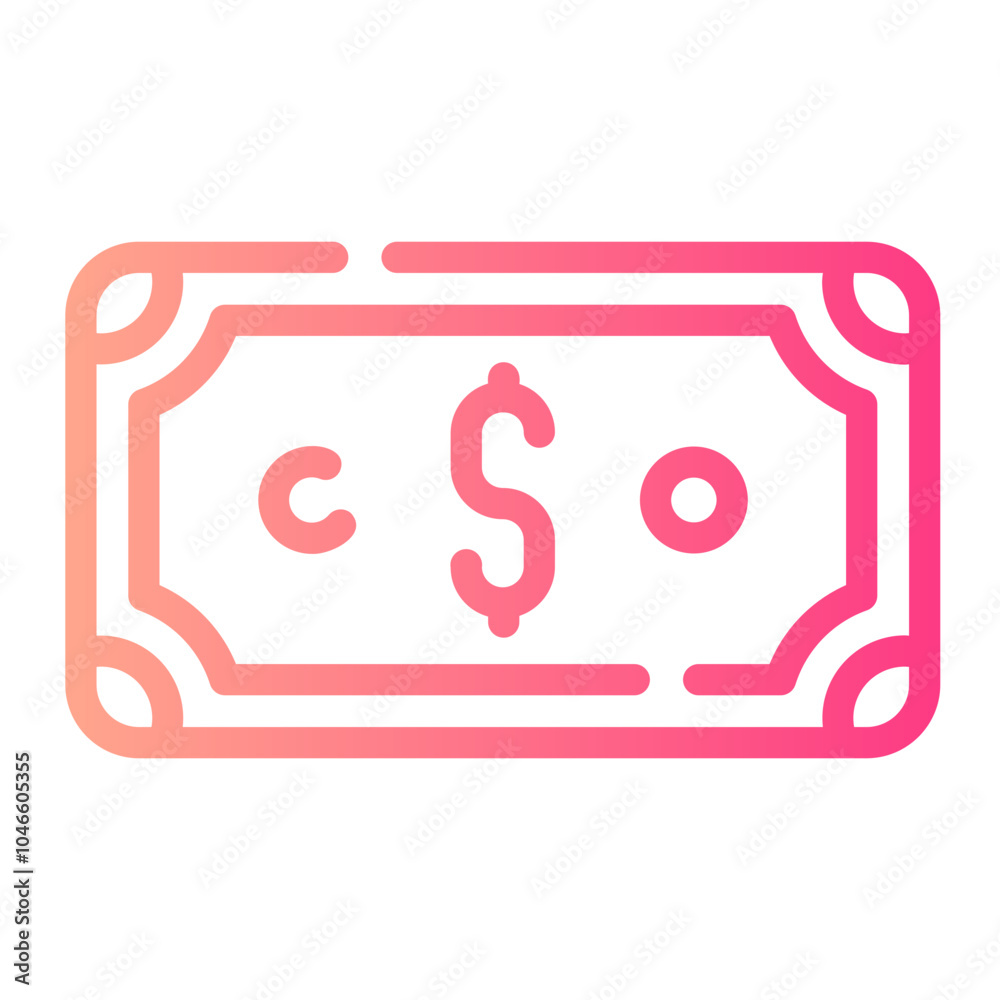 money Line Gradient Icon