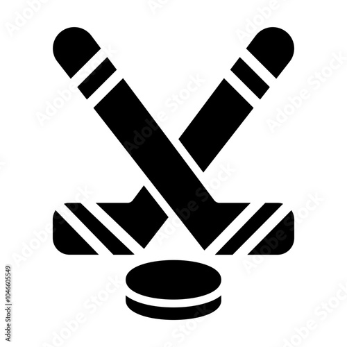 hockey stick Solid icon