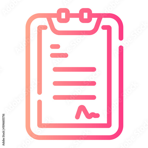 agreement Line Gradient Icon