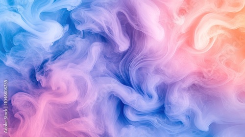 Abstract Swirling Smoke in Pastel Colors