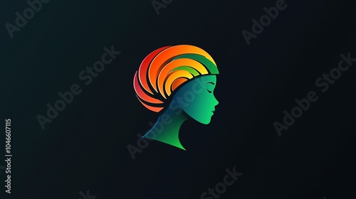 Animated logo representing a mind, symbolizing improvement and formation, with a unique design resembling a unanimous shape. This logo captures the essence of creativity and innovation,  photo