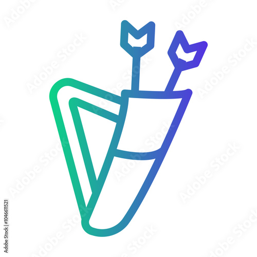 quiver Line Gradient Icon
