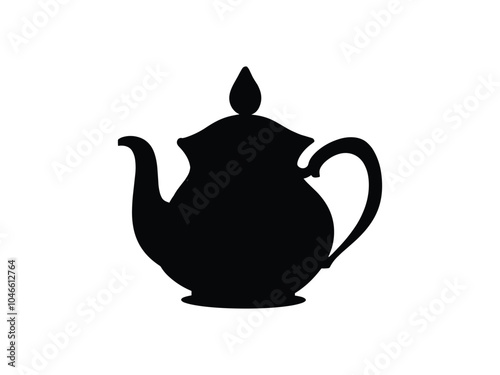 Back to School Teapot Silhouette Vector - Trendy Design for Digital Products