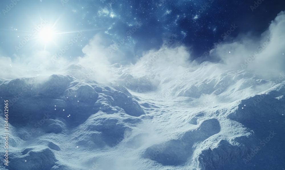 Fototapeta premium winter space of snow