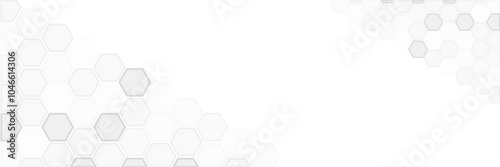 Vector hexagons pattern. Geometric abstract background with simple hexagonal elements. Medical, technology or science design