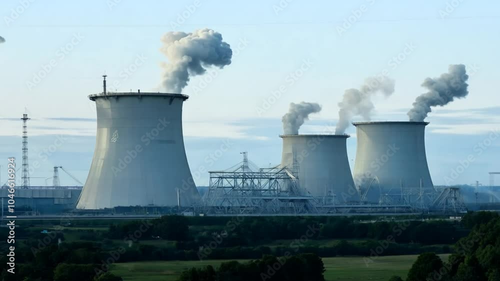 clear plant grohnde sky nuclearpower cooling towers steaming panoramic view nuclear power energy production facility station clean modern german byron us ukraine tower earth reactor electricity gener clear plant grohnde sky nuclearpower cooling towers steaming panoramic view nuclear power energy production facility station clean modern german byron us ukraine tower earth reactor electricity gener