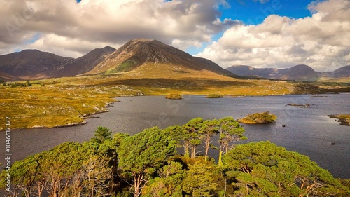 Beautiful Connemara National Park in the County Galway in Ireland photo