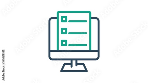Online registration animated icon. suitable for user interface, provide visual feedback, etc. animated  icon related to online course, education.