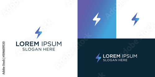 Lighting bolt Flash Logo design vector. Fast Quick icon