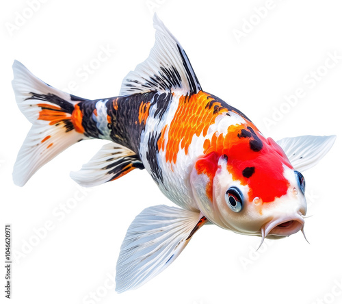 koi fish isolated on transparent background