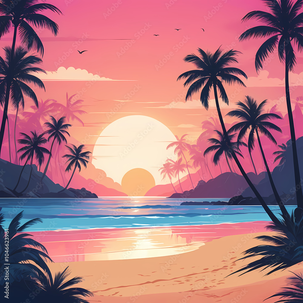 Fototapeta premium sunset on the beach