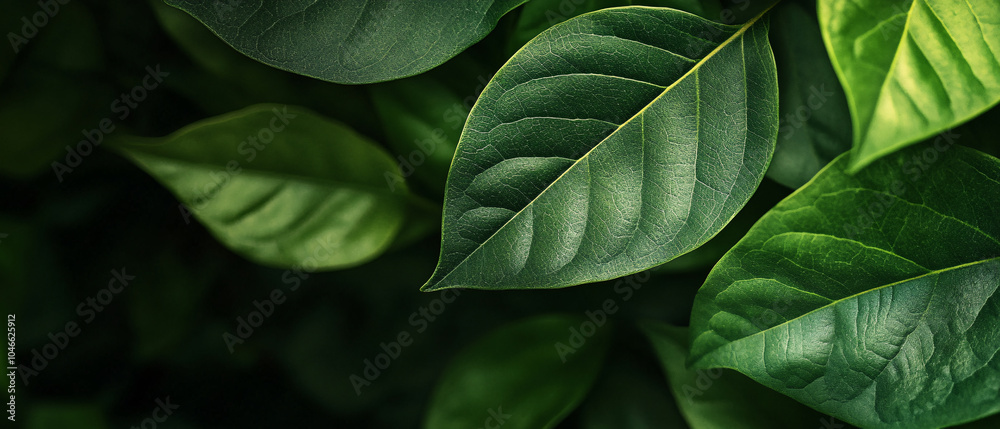 Lush Green Leaf Texture, Close Up Photography, Nature Background Lush Green Leaf Texture, Close Up Photography, Nature Background