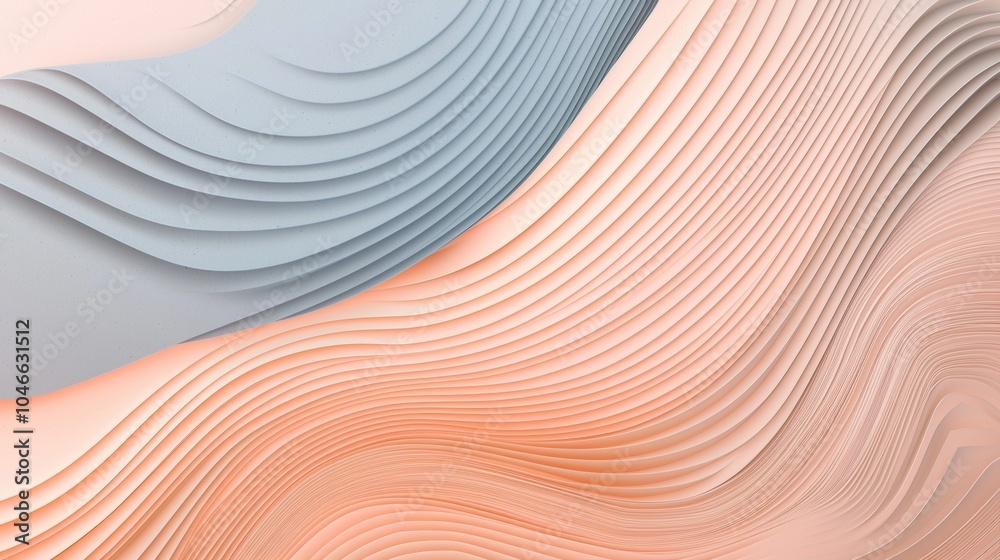 Smooth wavy paper layers in pastel colors create a modern and elegant abstract background perfect for creative projects Smooth wavy paper layers in pastel colors create a modern and elegant abstract background perfect for creative projects