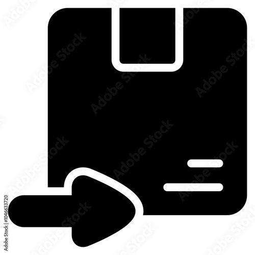 delivery box icon with glyph style. Suitable for website design, logo, app and UI. Based on the size of the icon in general, so it can be reduced.