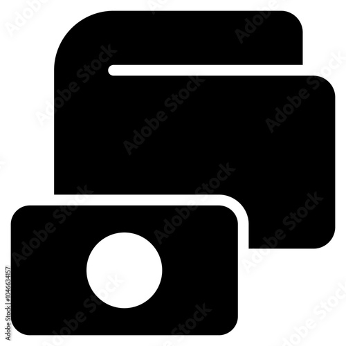 wallet icon with glyph style. Suitable for website design, logo, app and UI. Based on the size of the icon in general, so it can be reduced.