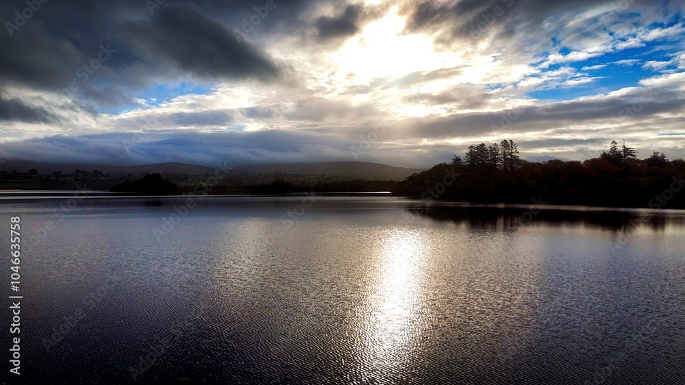 Lough Eske in Donegal Ireland - A Serene and Beautiful Lake Landscape at Dusk, Perfect for Capturing Calm Moments Lough Eske in Donegal Ireland - A Serene and Beautiful Lake Landscape at Dusk, Perfect for Capturing Calm Moments