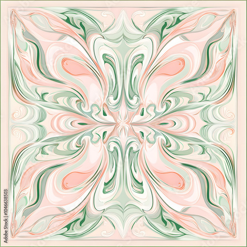 Geometric and Organic Doodle Tile and Carpet Designs with White Borders | Hand-drawn, Abstract, Floral, and Symmetrical Patterns in Soft Pastel and Earth Tones