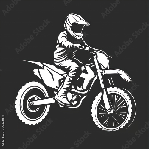 Child Riding a Motorcycle in a Dirt Track, Showcasing Motocross Skills and Enthusiasm