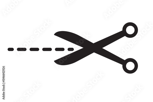 scissor icon, scissor symbol vector, Paper cutting with scissor, cutting scissor mark