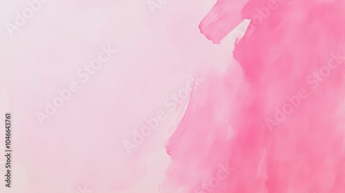 Photo of, Pink background with minimalist watercolor strokes for design, banner template photo