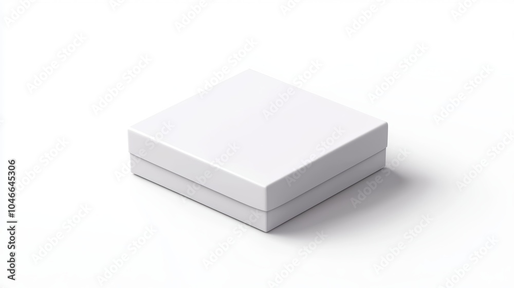 A white box with a square shape