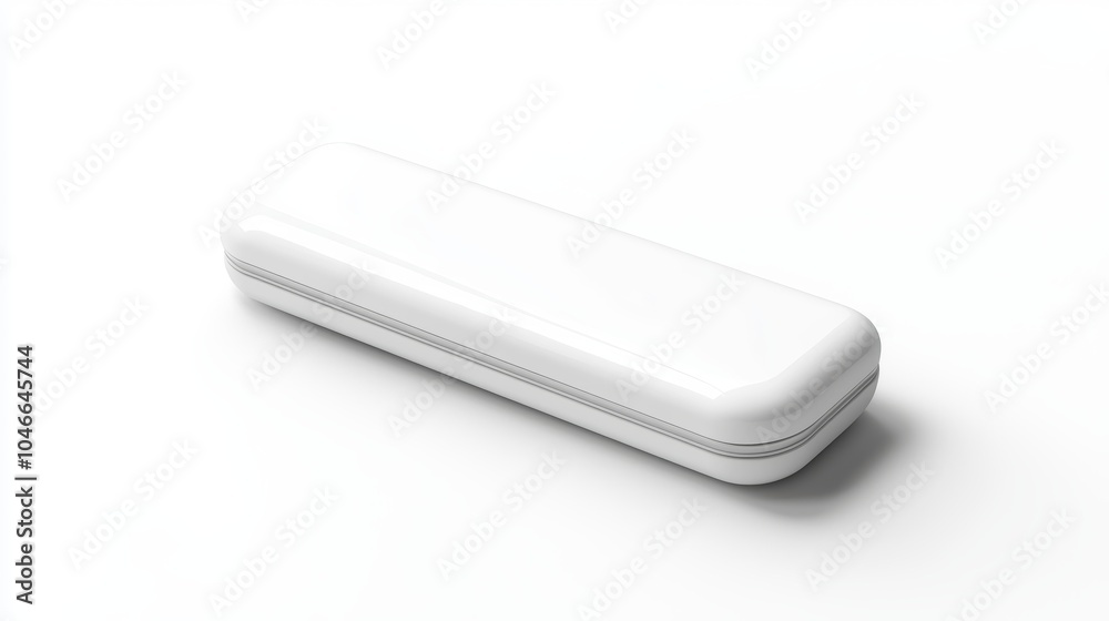 A white object with a black stripe on it A white object with a black stripe on it