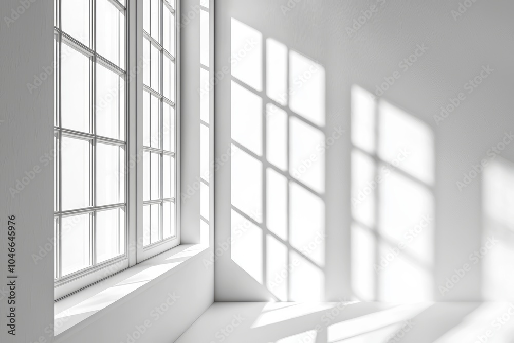 A room with a window that is letting in sunlight A room with a window that is letting in sunlight