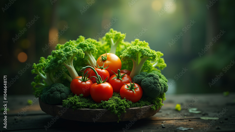 Fresh vegetables platter. Fresh vegetables platter.