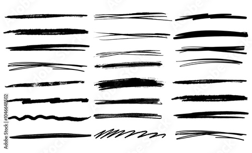 Wallpaper Mural Hand drawn grunge brush strokes collection  Torontodigital.ca