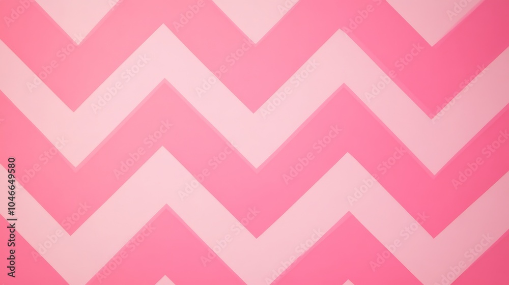 Photo of, Pink background with minimalist zigzag pattern for design, banner template