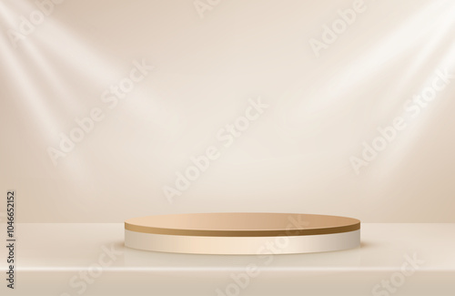 Podium, Table top or countertop, shelf studio abstract background. Design concepts empty room with space for displaying products, backdrop, selling products, posters, wallpapers. Vector
