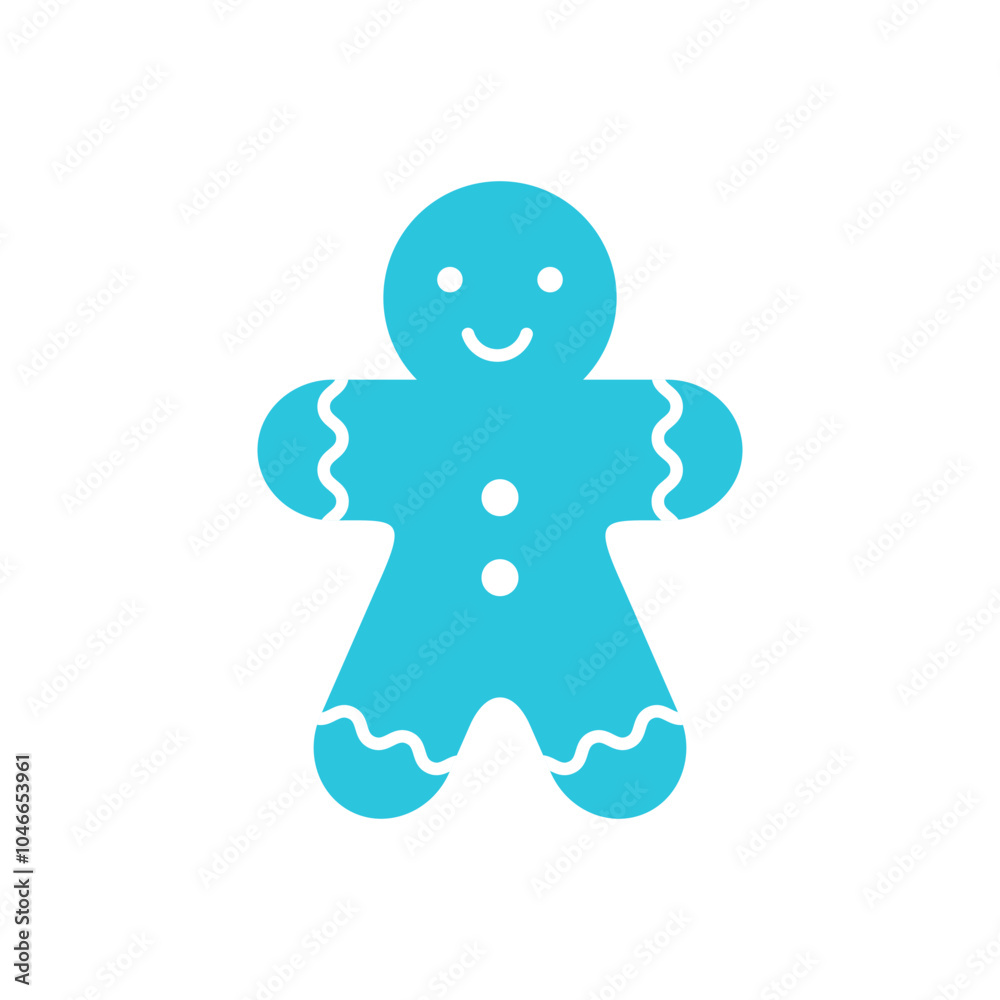 Sweet Gingerbread Icon. Isolated on white background. From blue icon set. Sweet Gingerbread Icon. Isolated on white background. From blue icon set.