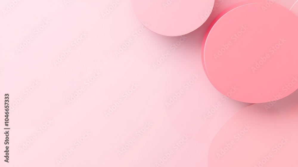 Photo of, Pink background with modern shapes and simplistic design elements for banner template, white space in the center of the page for text Photo of, Pink background with modern shapes and simplistic design elements for banner template, white space in the center of the page for text