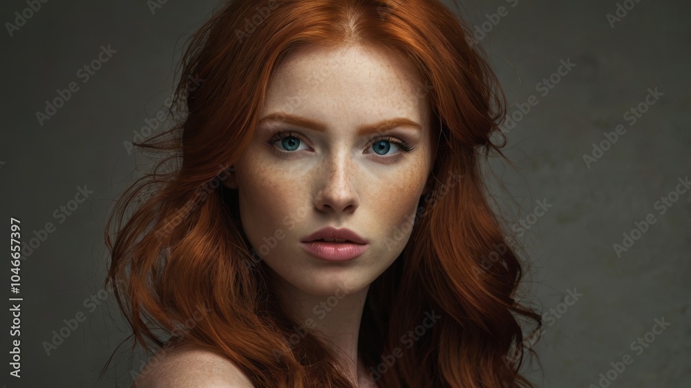 Fototapeta premium Woman with light red hair