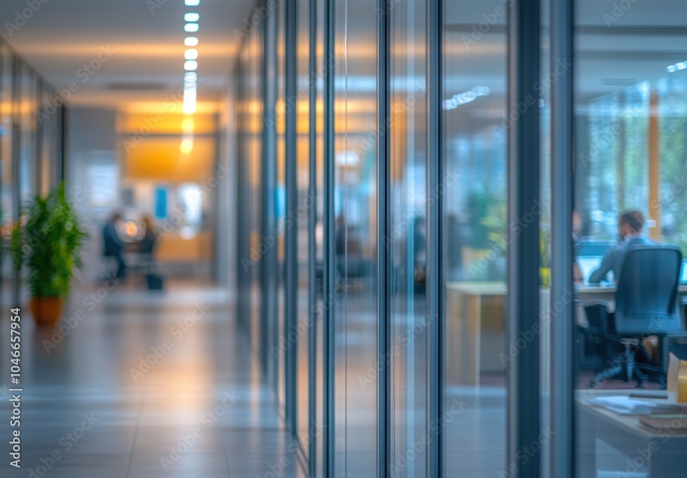 Modern Office Hallway. Modern Office Hallway.