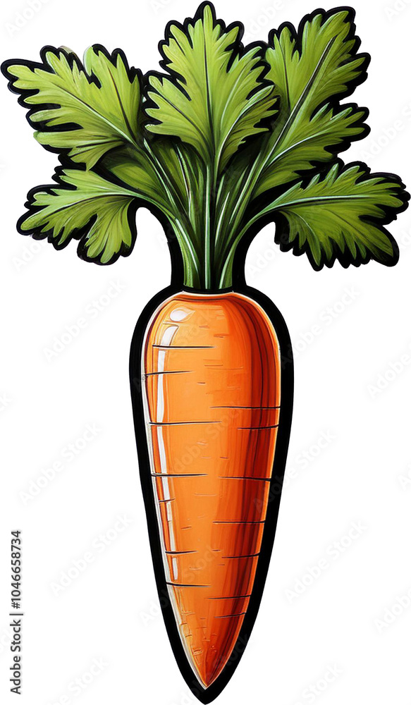 Simple, comic, minimalist illustration, carrot sticker isolated on clipping mask
Simple, comic, minimalist illustration, carrot sticker isolated on clipping mask