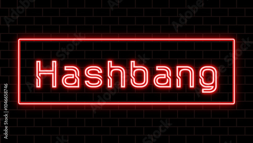 Hashbang のネオン文字