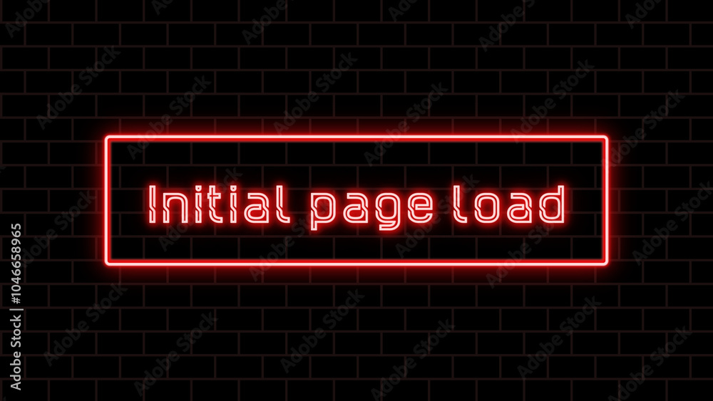 Initial page load のネオン文字 Initial page load のネオン文字