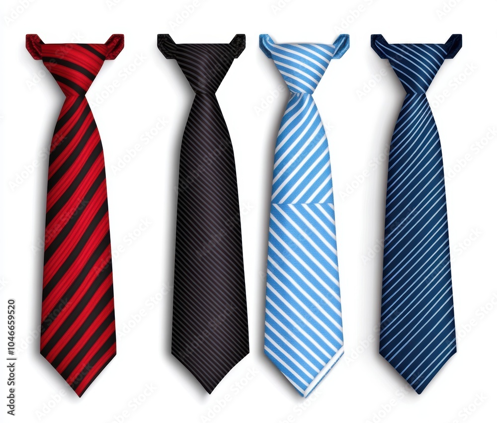 Striped Ties Set. Striped Ties Set.
