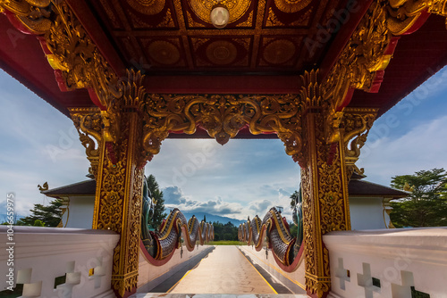 Wat Khao Sawan Thak is a Lanna-style temple in Chanthaburi Province. It has beautiful architecture surrounded by nature.