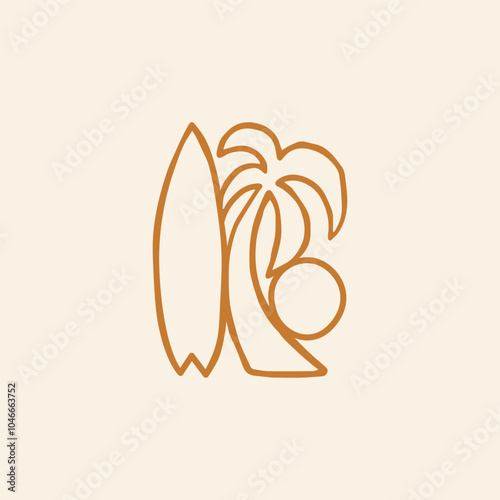 Vintage surf design template for surf club, surf shop, surf merch.