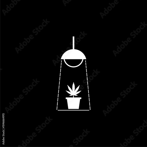 Photos Marijuana grow box icon  isolated on white background.